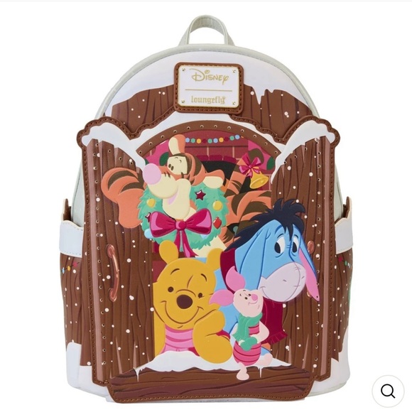 NWT‎ Winnie the Pooh and Friends Christmas Greetings Lite Up Loungefly backpack main image 6